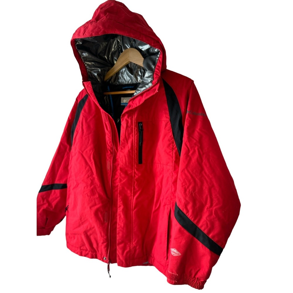 Columbia Titanium Youth Jacket Size 14/16 Red Thermal-Heat Omni-Heat Coat